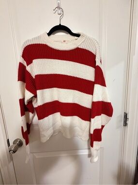 Levi’s Red & White Striped Knit Sweater